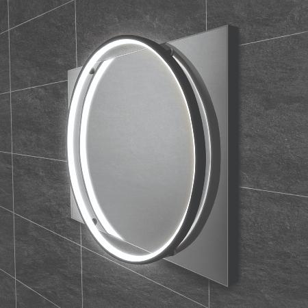 HIB Solas 50 LED Illuminated Mirror Black Frame 79520500