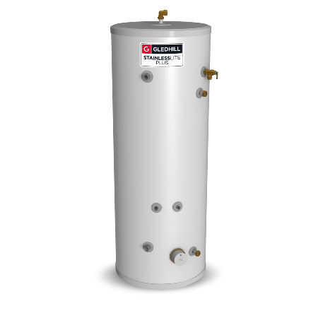 Gledhill StainlessLite Plus Unvented Heat Pump 180L Hot Water Cylinder PLUHP180
