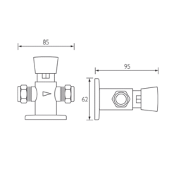 Bristan Timed Flow Exposed Push Button Water Control TUF100ECP