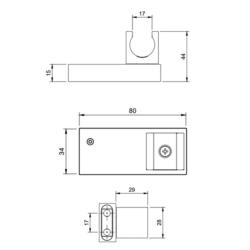 Villeroy & Boch Universal Square Handset Holder Matt Black TVC000459000K5