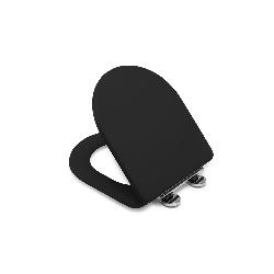 Croydex Iseo Flexi-Fix Wood Toilet Seat Black WL610321H