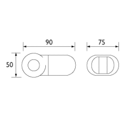 Bristan SLID100 C Round Slider Bracket 25mm - Chrome Plated