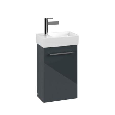 Villeroy & Boch Avento 340 RH Door Cloakroom Vanity Unit With RH Basin Crystal Grey SAVE34B101