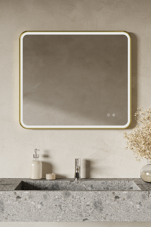 Tranquil Serene Brushed Brass 700 x 500mm