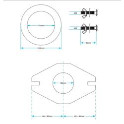 Viva Toilet Cistern Close Coupling Kit with Fixing Kit PP0030/A