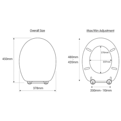Croydex ONTARIO Flexi-Fix™ Toilet Seat - WL602086H
