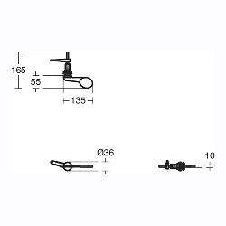 Ideal Standard Armitage Shanks Chrome Spatula Cistern Lever S4420AA
