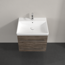 Villeroy & Boch Avento Stone Oak 600mm Wall Hung 2-Drawer Washbasin and Vanity Unit SAVE09RK01