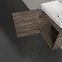 Villeroy & Boch Avento Stone Oak 450mm Wall Hung 1 Door Washbasin and Vanity Unit SAVE17RK01