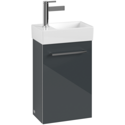 Villeroy & Boch Avento Crystal Grey 360mm Wall Hung 1 Door Washbasin and Vanity Unit SAVE31B101