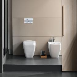 Geberit Delta Concealed Cistern 120mm with Delta 20 Flush Plate Gloss Chrome Plated 109.103.21.2