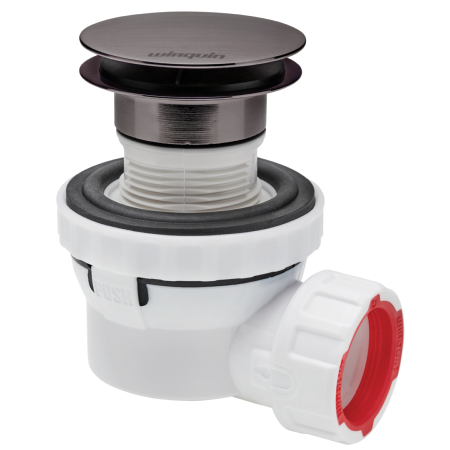 Wirquin Nano 6.7 Quick Clac All-in-One Basin Waste & Trap Gunmetal 30120775