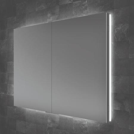 HIB Atrium 80 Semi-Recessed LED Aluminium Mirror Cabinet 53200