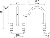 Bristan Quest Deck Sink Mixer - QST DSM C