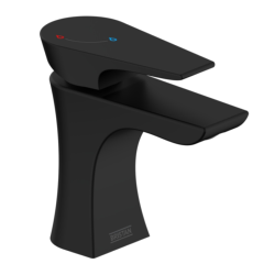 Bristan HOURGLASS Eco Start Basin Mixer with Clicker Waste HOU ES BAS BLK