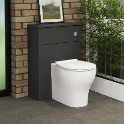 Newland 600mm WC Unit Including Worktop (No Cistern) Midnight Mist