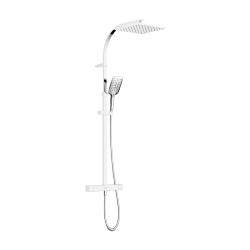 Bristan Qubo Thermostatic Bar Shower with Rigid Riser QB SHXDIVCTFF C
