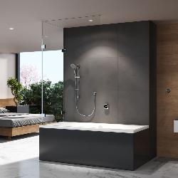 Aqualisa Quartz Touch Smart Divert with Concealed Shower with Adjustable Head and Bath Overflow