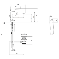 Villeroy & Boch O.novo Start Single Lever Basin Mixer with Pop-up Waste Chrome TVW10510111061