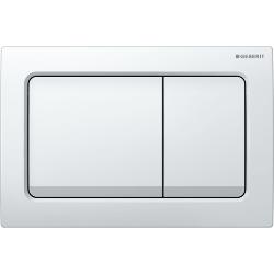 Geberit Alpha01 Square Dual Flush Plate - White 115.055.11.1