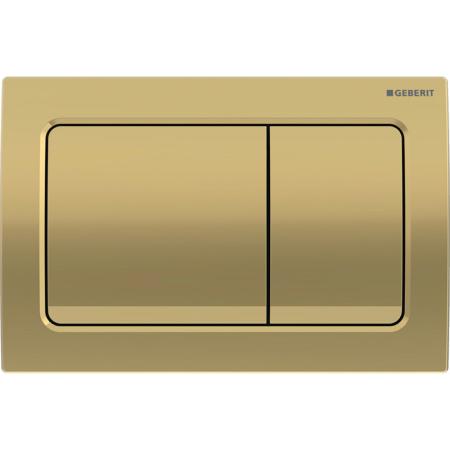 Geberit Alpha01 Square Dual Flush Plate - Brass 115.055.QE.1