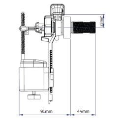 Thomas Dudley Hydroflo Airgap Side Inlet Compact Float Valve 334686