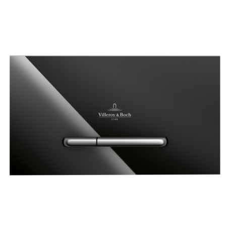 Villeroy & Boch ViConnect Dual Flush Plate Glass Glossy Black 922160RB