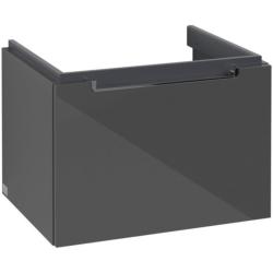 Villeroy & Boch Subway 2.0 Wall Hung Vanity Unit with 1 Drawer 587 x 420mm Glossy Grey A68710FP