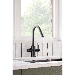 Bristan Cashew Easyfit Monobloc Sink Mixer Black CSH EFSNK BLK