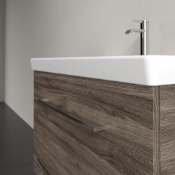 Villeroy & Boch Avento Stone Oak 800mm Wall Hung 2-Drawer Washbasin and Vanity Unit SAVE05RK01