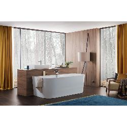 Villeroy & Boch Oberon 2.0 Wall-facing Bath 1800 x 800mm - White Alpin VBUBQ180OBR9CD00V-01