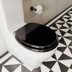 Croydex Black Quartz Flexi-Fit Toilet Seat WL601821H