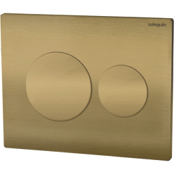 Wirquin Lunar Dual Flush Plate Brushed Brass 50120791