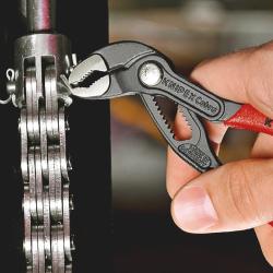 Knipex Cobra High-Tech Water Pump Pliers Plastic Coated Grey Atramentized 125mm 87 01 125