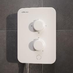 Aqualisa E1 Electric Shower with Single Mode Handset 9.5kW in White E1W95