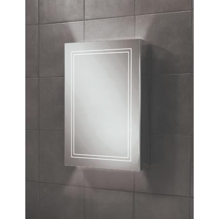 HIB Edge 50 LED Illuminated Aluminium Mirror Cabinet 49400