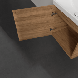 Villeroy & Boch Avento Oak Kansas 550mm Wall Hung 1 Door Washbasin and Vanity Unit SAVE13RH01