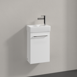 Villeroy & Boch Avento Crystal White 360mm Wall Hung 1 Door Washbasin and Vanity Unit SAVE31B401