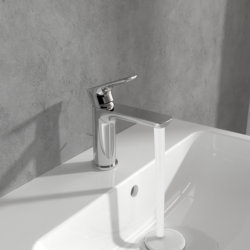 Villeroy & Boch O.novo Single Lever Basin Mixer with Pop-up Waste Chrome TVW10410111061