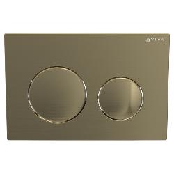 Viva Skylo Ultra14 Brushed Brass Dual Flush Plate ULTRA14