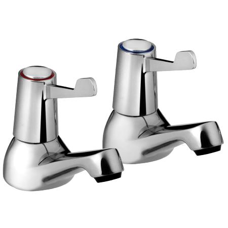 Bristan Lever Basin Taps with Ceramic Disc Valves Chrome Plated VAL2 1/2 C CD