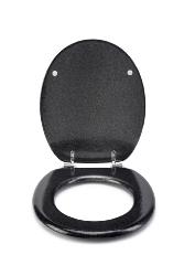 Croydex Black Quartz Toilet Seat WL601821H