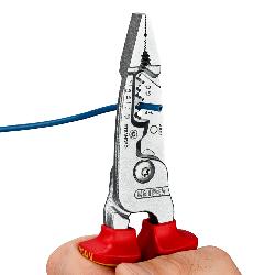 Knipex Wire Stripper Metric Insulated Multi-component Grips VDE Chrome-plated 200mm 13 76 200 ME