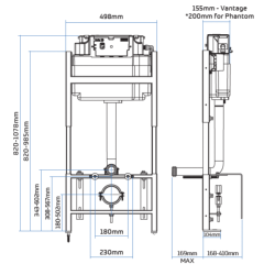 Thomas Dudley Illusion A adjustable WC frame with oyster plate 325470