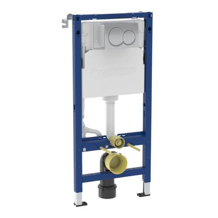 Geberit Alpha 112cmH Frame & Cistern, plus Alpha01 Round Flush Plate 458.041.21.2