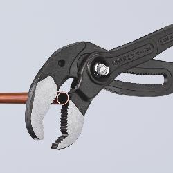 Knipex Cobra XL Pipe Wrench and Water Pump Pliers Plastic Coated Grey Atramentized 400mm 87 01 400