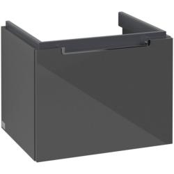 Villeroy & Boch Subway 2.0 Wall Hung Vanity Unit with 1 Drawer 537 x 420mm Glossy Grey A68610FP