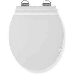 Croydex Michigan Flexi-Fix Slimline Soft Close and Quick Release Round Toilet Seat - White WL601622H