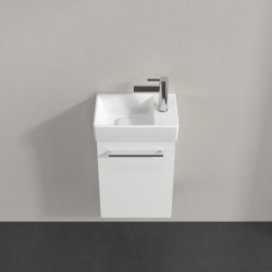 Villeroy & Boch Avento Crystal White 360mm Wall Hung 1 Door Washbasin and Vanity Unit SAVE31B401