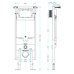 Viva Skylo Ultra Wall Hung Frame SKYWHF01